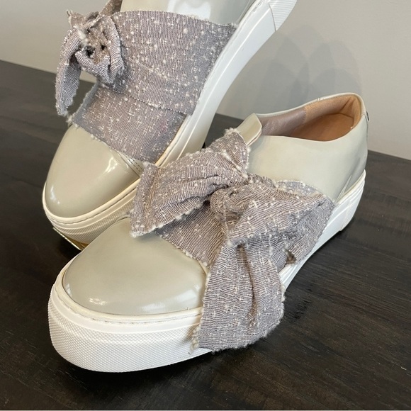 AGL Attilio Guisti Leombruni Marble Bow Slip-On Platform Sneakers EU 42 US 12 - Picture 4 of 11